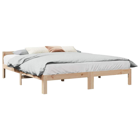 Cama sem colchão 160x200 cm madeira de pinho maciça