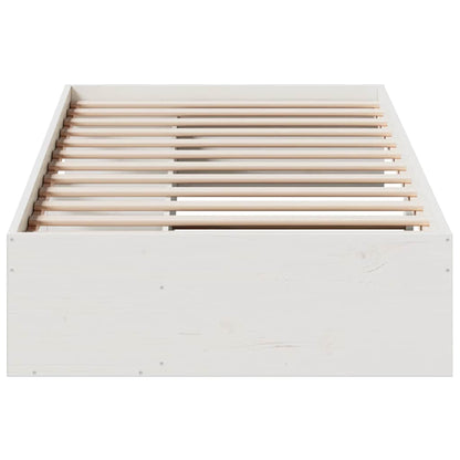 Cama dia sem colchão branco 100x200 cm pinho de madeira maciça