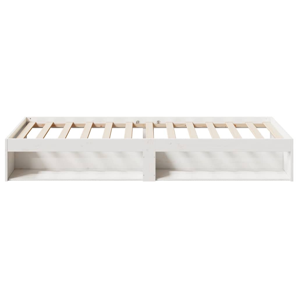 Cama dia sem colchão branco 100x200 cm pinho de madeira maciça