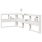 Estante cabeceira forma de L 80 cm madeira pinho maciça branco