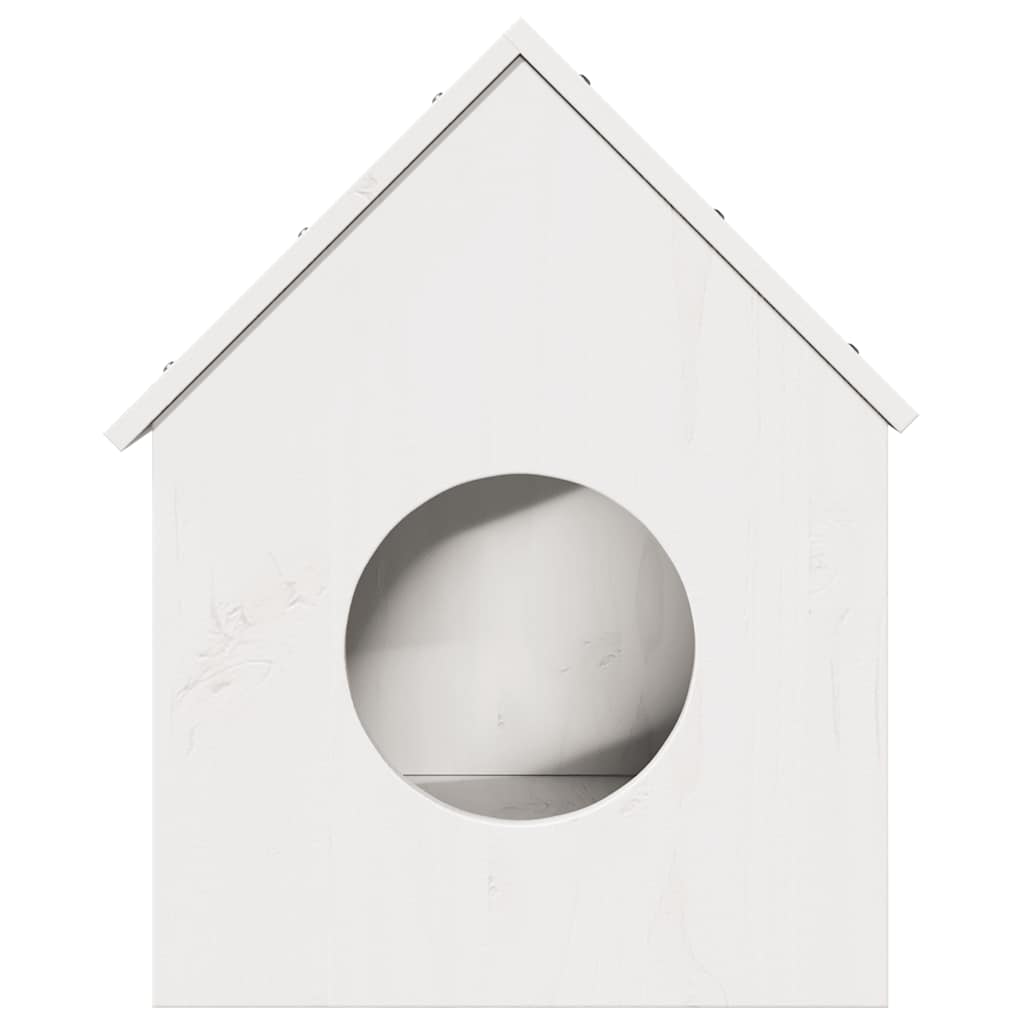 Casa do gato 41x50x50 cm madeira de pinho maciça branco
