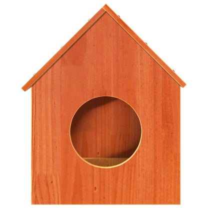 Casa do gato 41x50x50 cm madeira de pinho maciça castanho mel