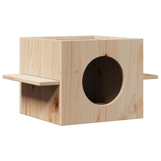 Casa do gato 51x35x30 cm madeira de pinho maciça