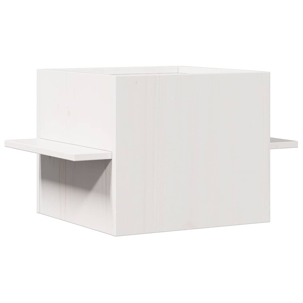 Casa do gato 51x35x30 cm madeira de pinho maciça branco