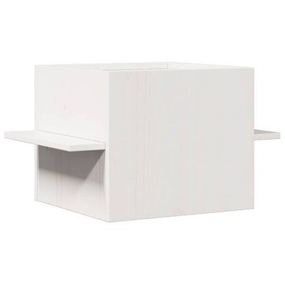 Casa do gato 51x35x30 cm madeira de pinho maciça branco