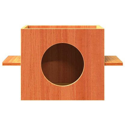 Casa do gato 51x35x30 cm madeira de pinho maciça castanho mel