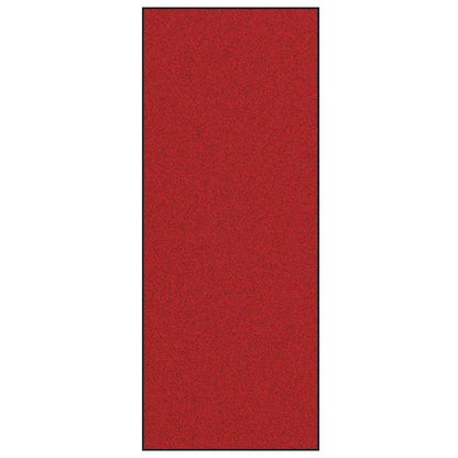 Tapete de Entrada Vermelho e Preto 120 x 300 cm Poliamida e PVC
