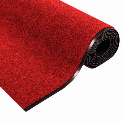 Tapete de Entrada Vermelho e Preto 120 x 350 cm Poliamida e PVC