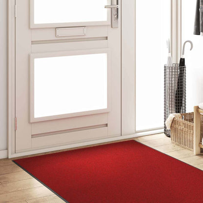 Tapete de Entrada Vermelho e Preto 120 x 350 cm Poliamida e PVC