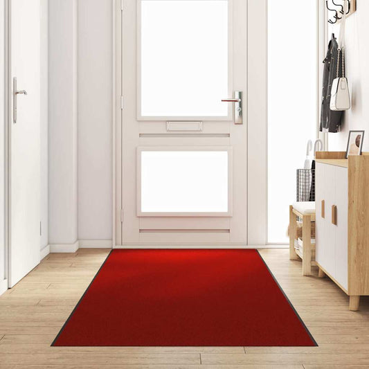 Tapete de Entrada Vermelho e Preto 120 x 400 cm Poliamida e PVC