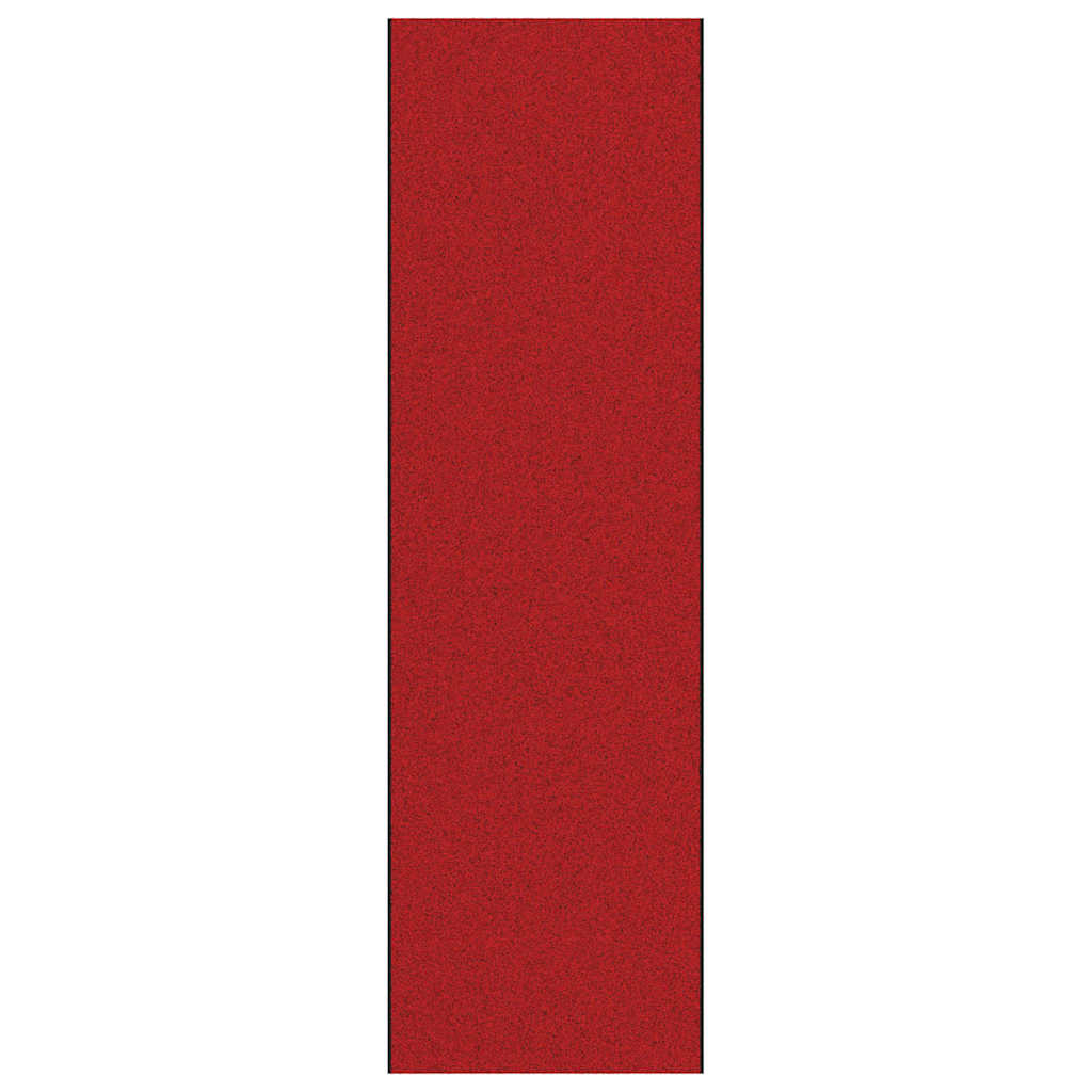 Tapete de Entrada Vermelho e Preto 120 x 400 cm Poliamida e PVC