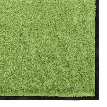Tapete de Entrada Verde e Preto 120 x 250 cm Poliamida e PVC