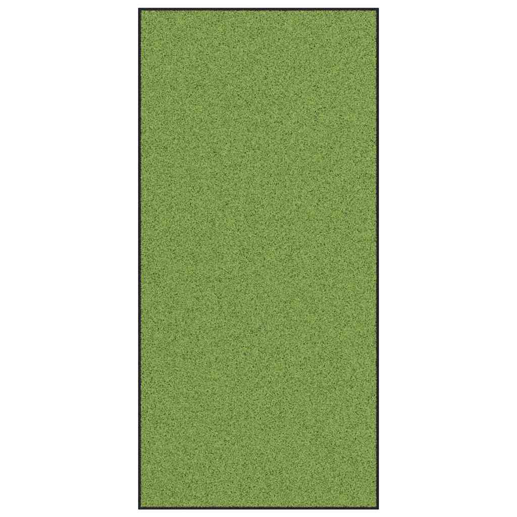 Tapete de Entrada Verde e Preto 120 x 250 cm Poliamida e PVC