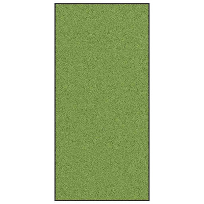 Tapete de Entrada Verde e Preto 120 x 250 cm Poliamida e PVC