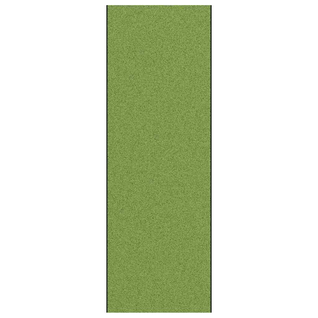 Tapete de Entrada Verde e Preto 120 x 350 cm Poliamida e PVC
