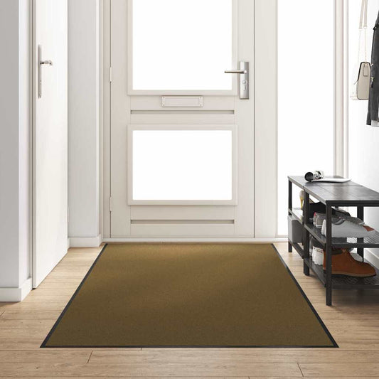 Tapete de Entrada Marrom e Preto 120 x 250 cm Poliamida e PVC