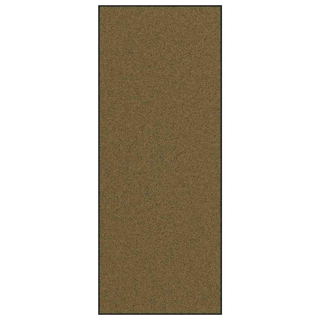 Tapete de Entrada Marrom e Preto 120 x 300 cm Poliamida e PVC