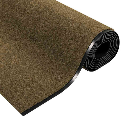 Tapete de Entrada Marrom e Preto 120 x 350 cm Poliamida e PVC