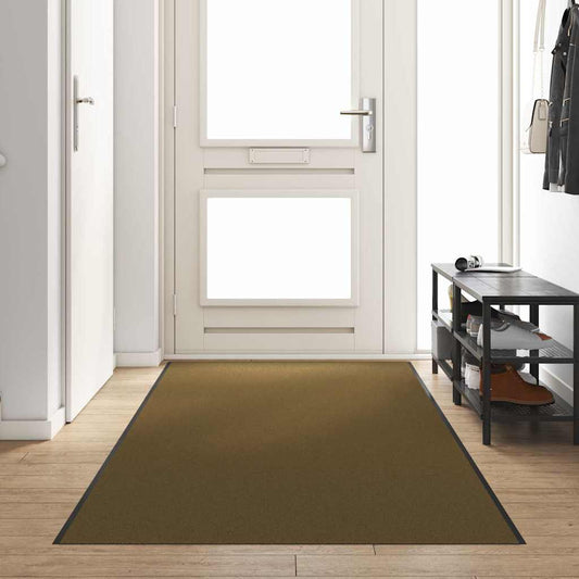 Tapete de Entrada Marrom e Preto 120 x 350 cm Poliamida e PVC