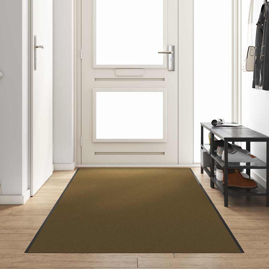 Tapete de Entrada Marrom e Preto 120 x 400 cm Poliamida e PVC