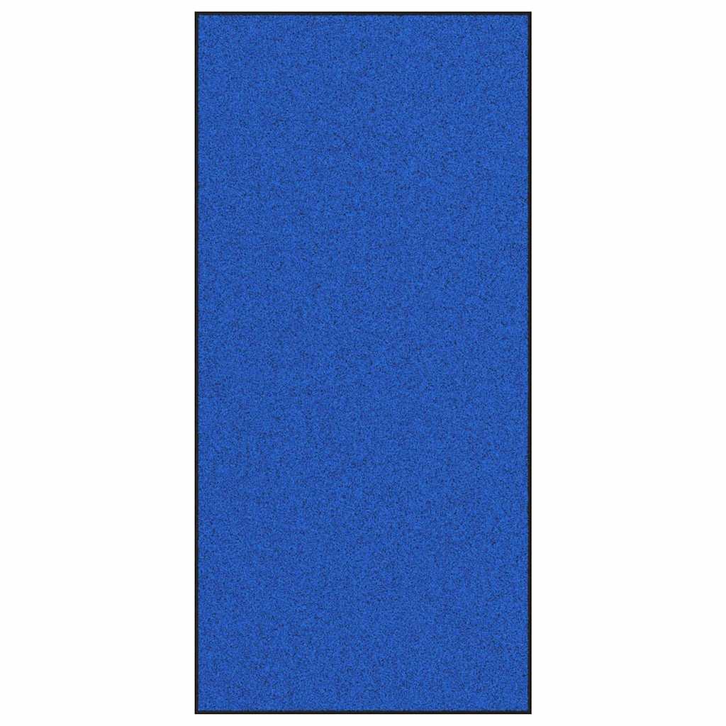 Tapete de Entrada Azul e Preto 120 x 250 cm Poliamida e PVC