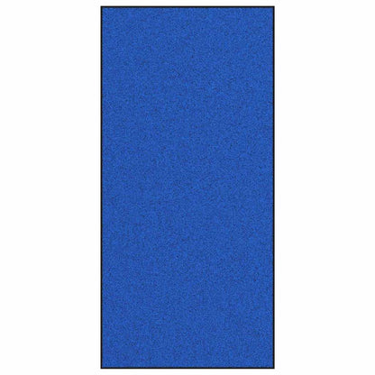 Tapete de Entrada Azul e Preto 120 x 250 cm Poliamida e PVC