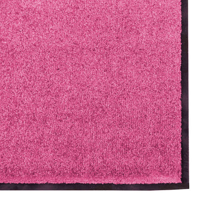 Tapete de Entrada Rosa e Preto 120 x 250 cm Poliamida e PVC