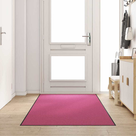 Tapete de Entrada Rosa e Preto 120 x 250 cm Poliamida e PVC