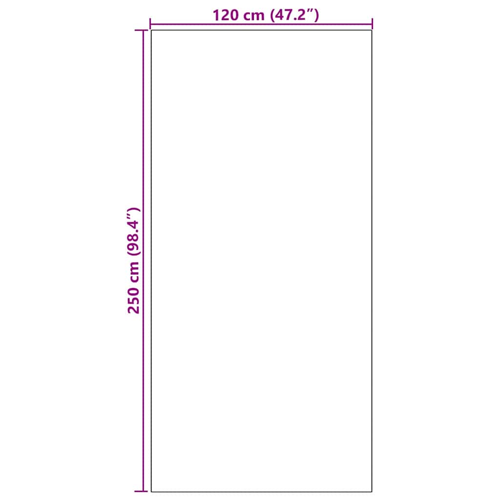 Tapete de Entrada Rosa e Preto 120 x 250 cm Poliamida e PVC