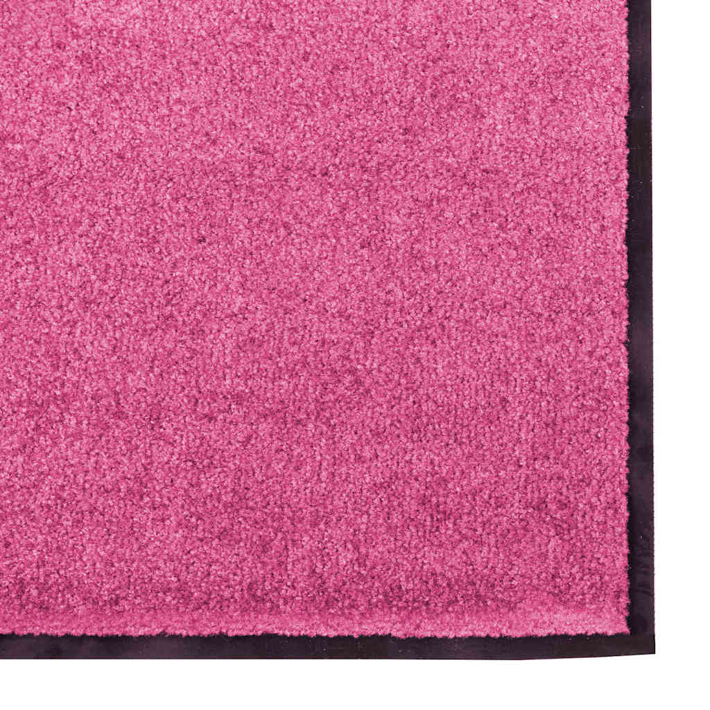 Tapete de Entrada Rosa e Preto 120 x 300 cm Poliamida e PVC