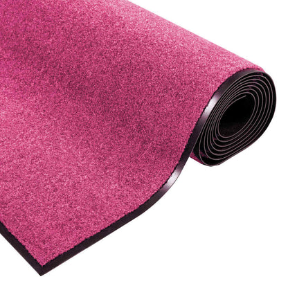 Tapete de Entrada Rosa e Preto 120 x 300 cm Poliamida e PVC