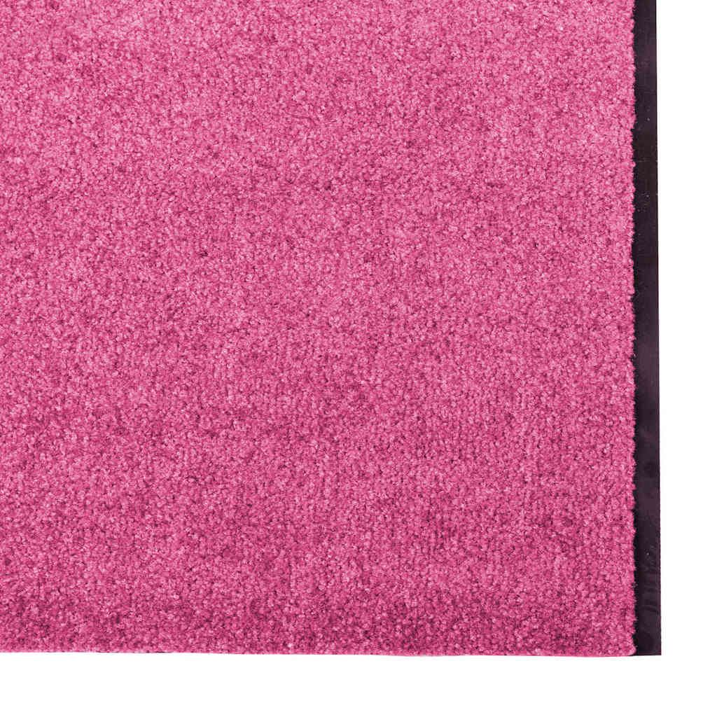 Tapete de Entrada Rosa e Preto 120 x 350 cm Poliamida e PVC