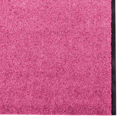 Tapete de Entrada Rosa e Preto 120 x 350 cm Poliamida e PVC