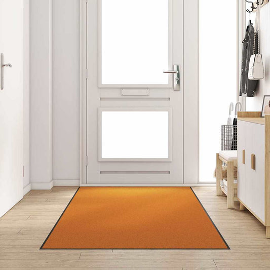 Tapete de Entrada Laranja e Preto 120 x 250 cm Poliamida e PVC