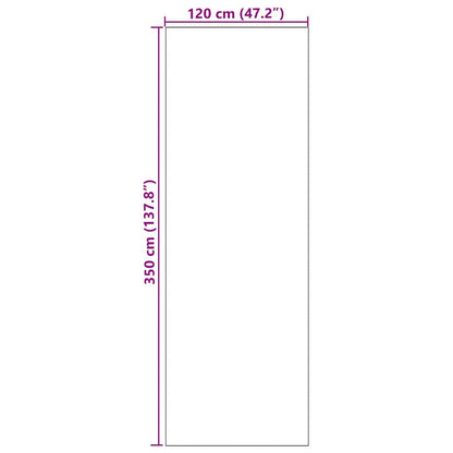 Tapete de Entrada Laranja e Preto 120 x 350 cm Poliamida e PVC