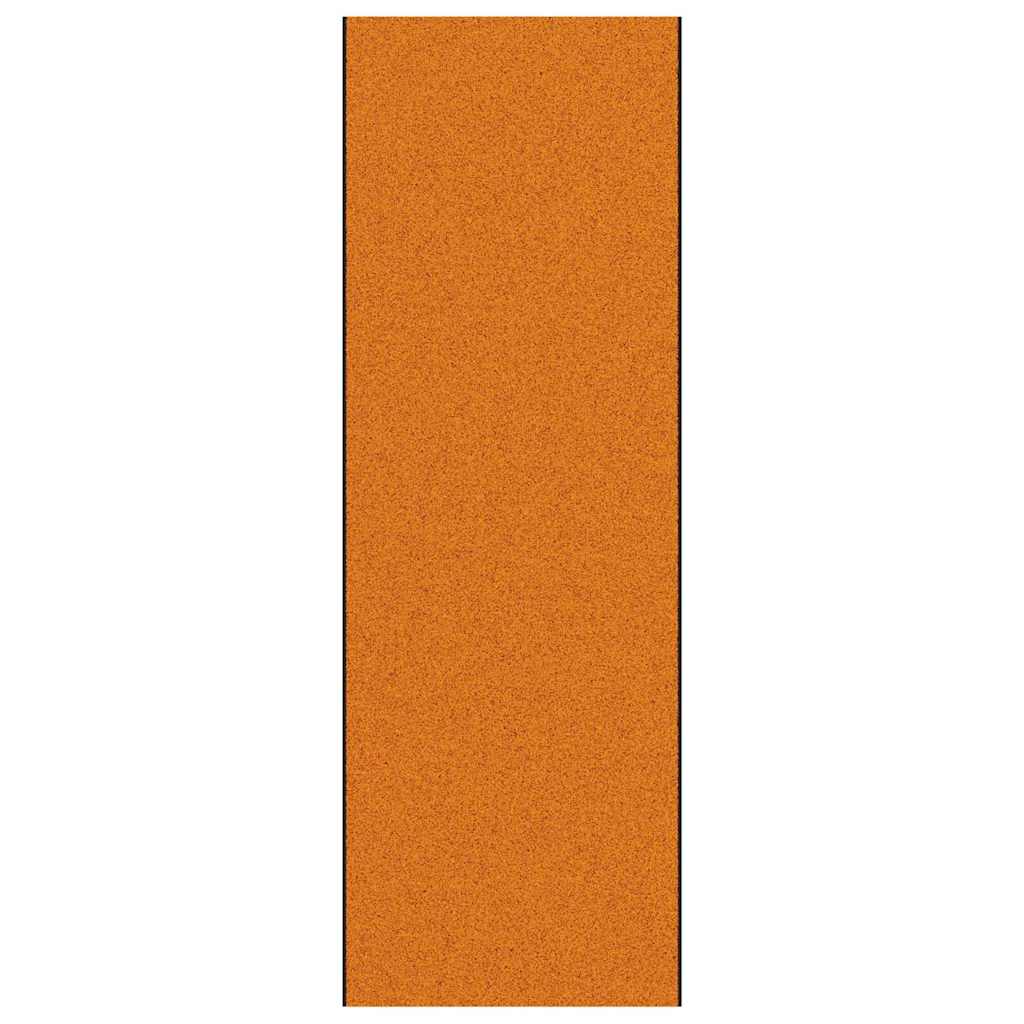 Tapete de Entrada Laranja e Preto 120 x 350 cm Poliamida e PVC