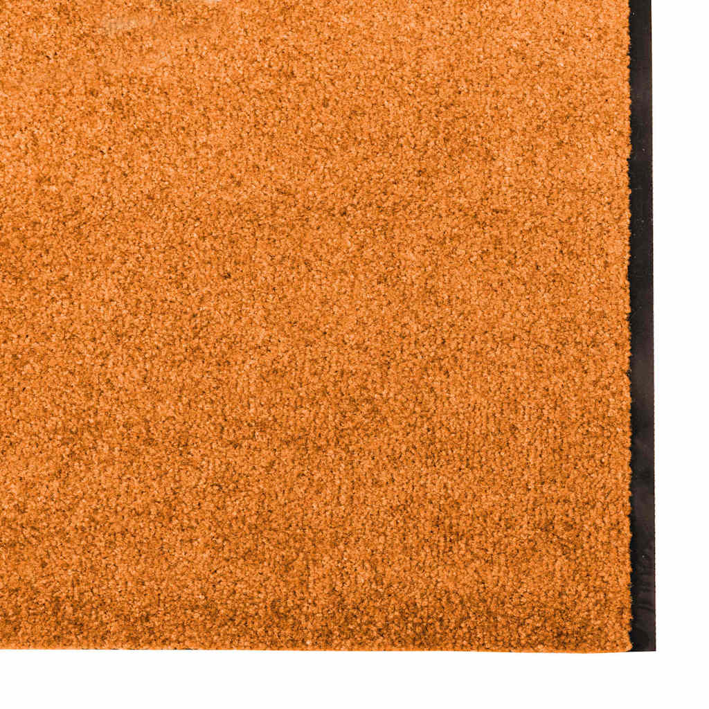 Tapete de Entrada Laranja e Preto 120 x 400 cm Poliamida e PVC