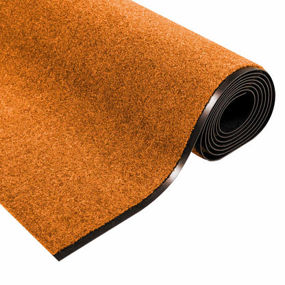 Tapete de Entrada Laranja e Preto 120 x 400 cm Poliamida e PVC