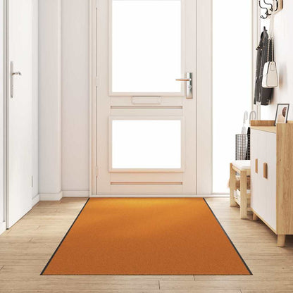 Tapete de Entrada Laranja e Preto 120 x 400 cm Poliamida e PVC