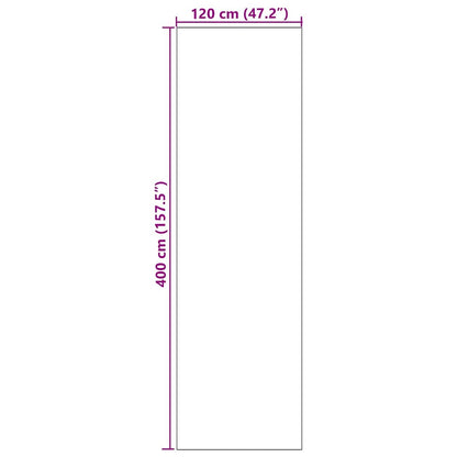 Tapete de Entrada Laranja e Preto 120 x 400 cm Poliamida e PVC