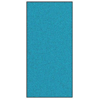 Tapete de Entrada Ciano e Preto 120 x 250 cm Poliamida e PVC