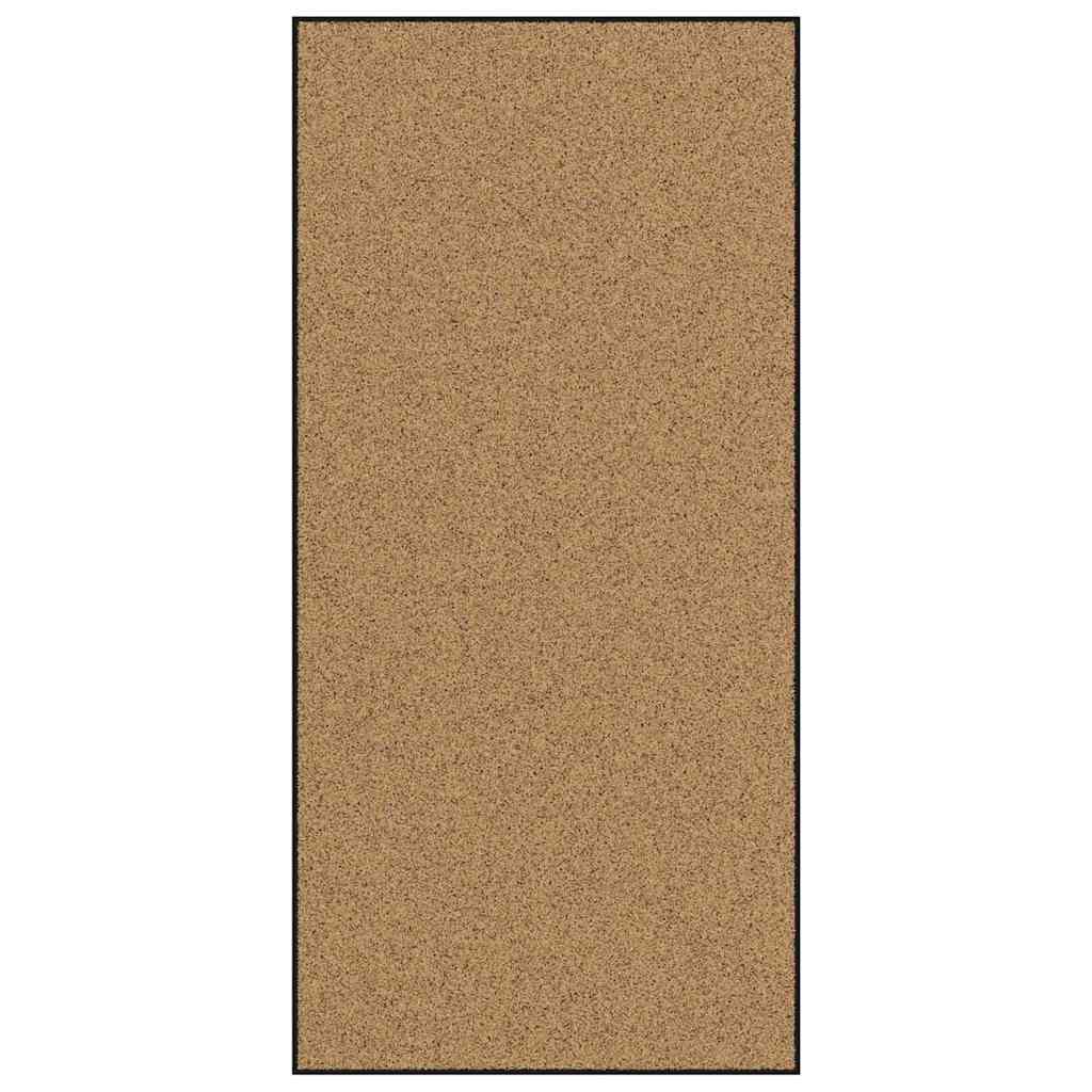 Tapete de Entrada Creme e Preto 120 x 250 cm Poliamida e PVC