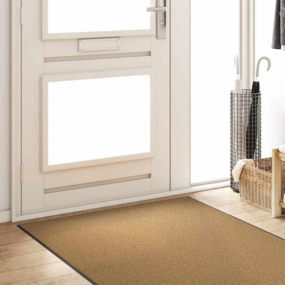 Tapete de Entrada Creme e Preto 120 x 300 cm Poliamida e PVC