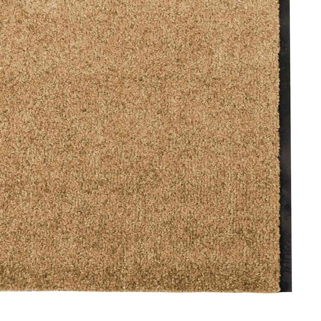 Tapete de Entrada Creme e Preto 120 x 350 cm Poliamida e PVC