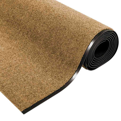 Tapete de Entrada Creme e Preto 120 x 350 cm Poliamida e PVC