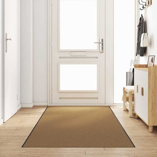Tapete de Entrada Creme e Preto 120 x 350 cm Poliamida e PVC