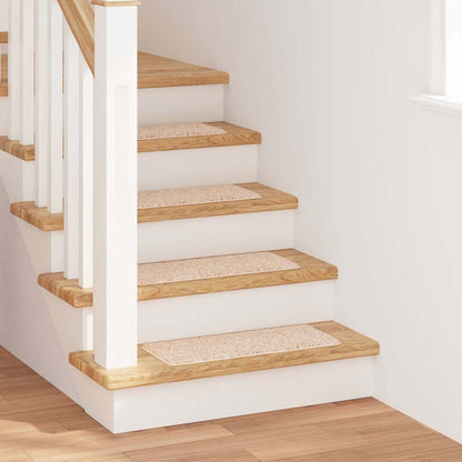 Tapetes Antiderrapantes para Escadas 15 pcs Creme 60 x 25 cm PP