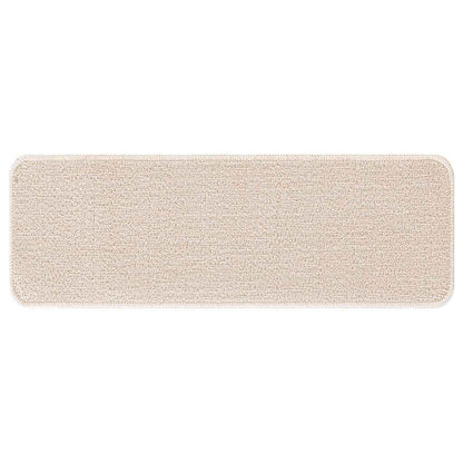 Tapetes Antiderrapantes para Escadas 15 pcs Creme 60 x 25 cm PP