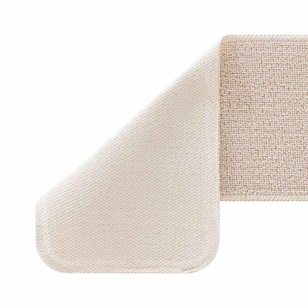 Tapetes Antiderrapantes para Escadas 15 pcs Creme 75 x 20 cm PP