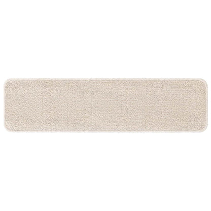 Tapetes Antiderrapantes para Escadas 15 pcs Creme 75 x 20 cm PP